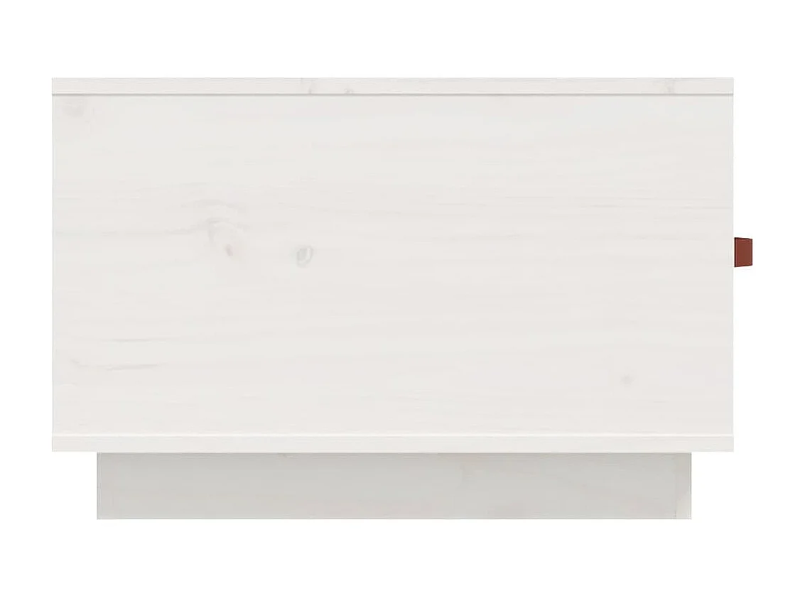 Table basse Blanc 60x53x35 cm Bois massif de pin