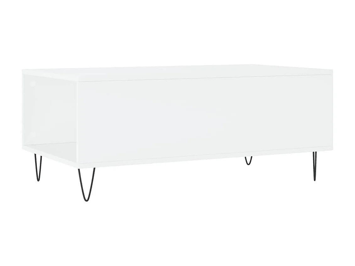 Table basse Blanc 90x50x36,5 cm Bois d'ingénierie