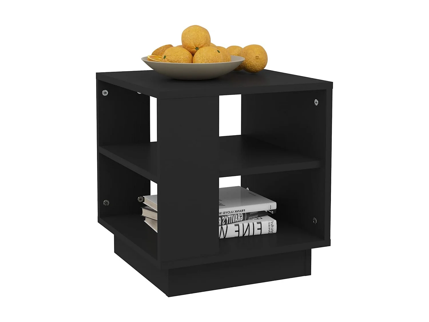Table basse Noir 40x40x43 cm Bois d'ingénierie