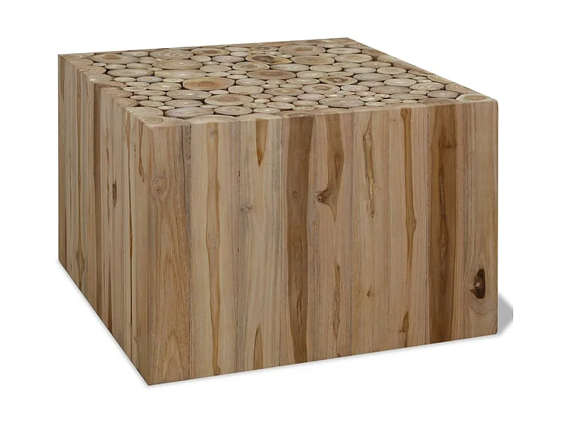 Table basse Teck authentique 50 x 50 x 35 cm