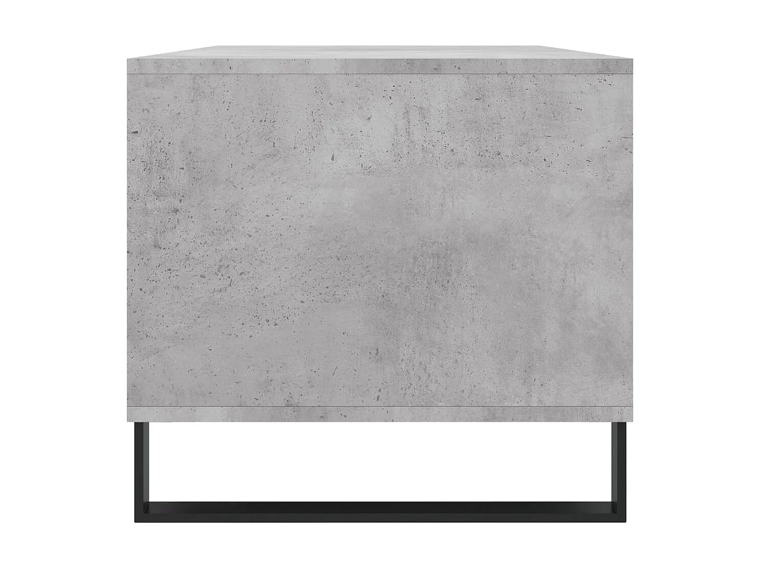 Mesa de centro dourada Concreto cinza 90x49x45 cm Madeira trabalhada