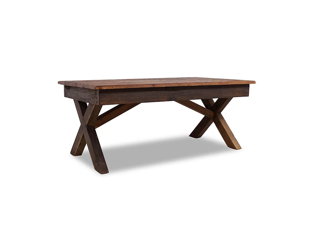 Mesa de centro dorada Madera maciza recuperada 110 x 60 x 45 cm