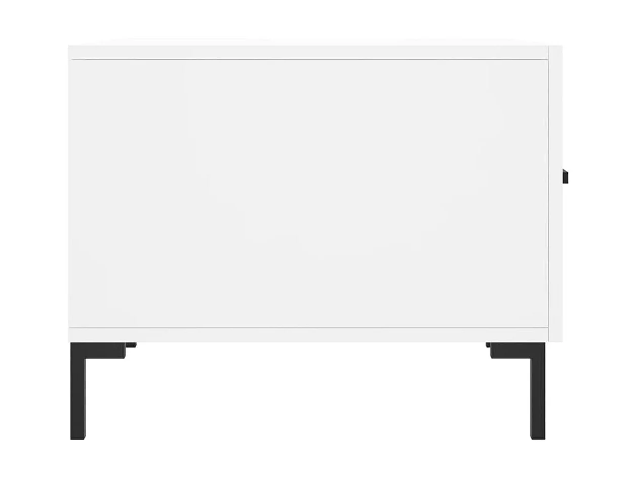 Goldene Couchtische, 2 Stück, weiß, 50 x 50 x 40 cm, Holzwerkstoff