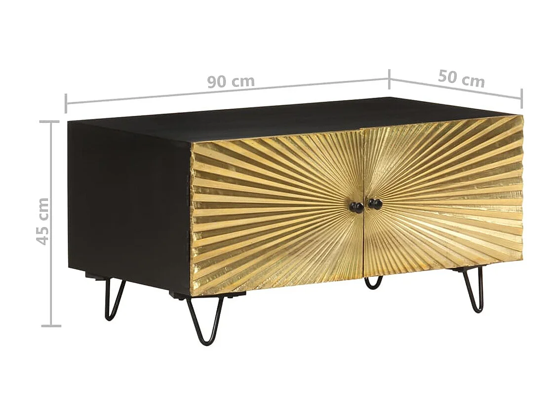 Table basse 90x50x45 cm Bois de manguier solide