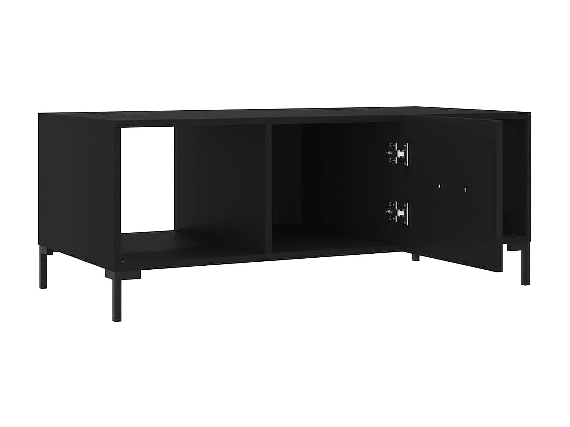 Mesa de centro Gold negra 102x50x40 cm de madera contrachapada