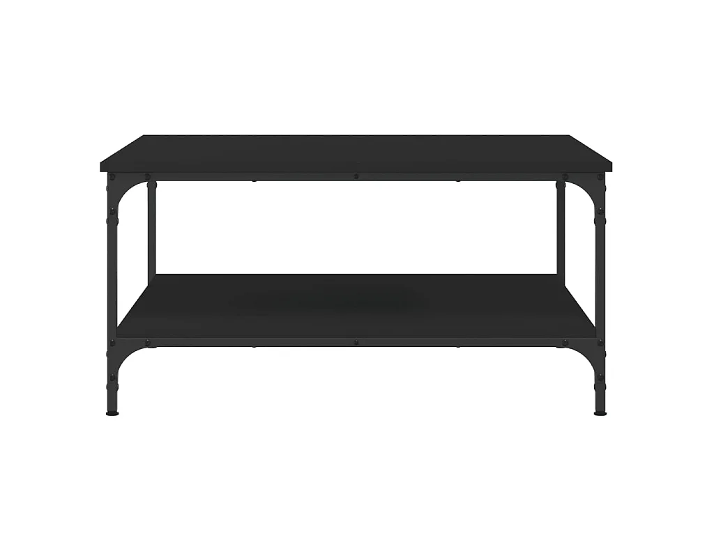 Tavolino Gold nero 80x80x40 cm in multistrato