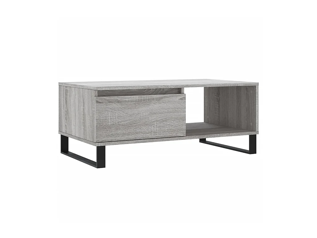 Table basse Sonoma gris 90x50x36,5 cm Bois d'ingénierie