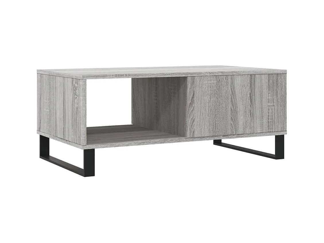 Table basse Sonoma gris 90x50x36,5 cm Bois d'ingénierie