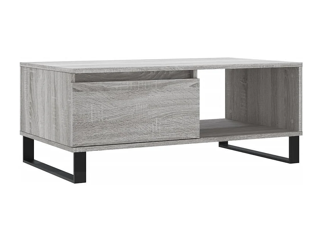 Table basse Sonoma gris 90x50x36,5 cm Bois d'ingénierie