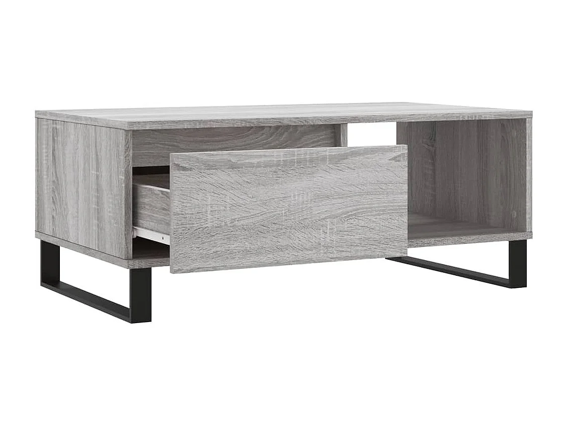 Table basse Sonoma gris 90x50x36,5 cm Bois d'ingénierie