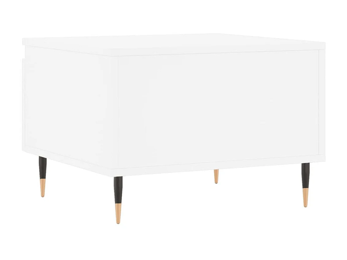 Table basse blanc 50x46x35 cm bois d'ingénierie