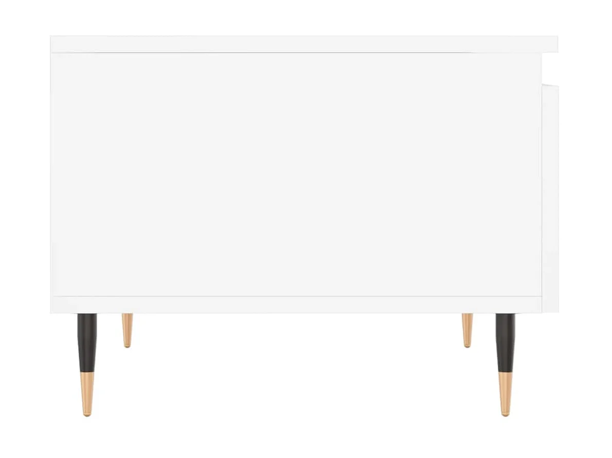 Table basse blanc 50x46x35 cm bois d'ingénierie