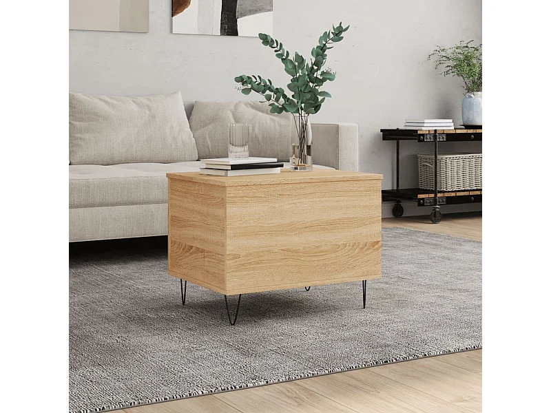 Mesa de centro Gold Roble Sonoma 60x44,5x45 cm Madera contrachapada