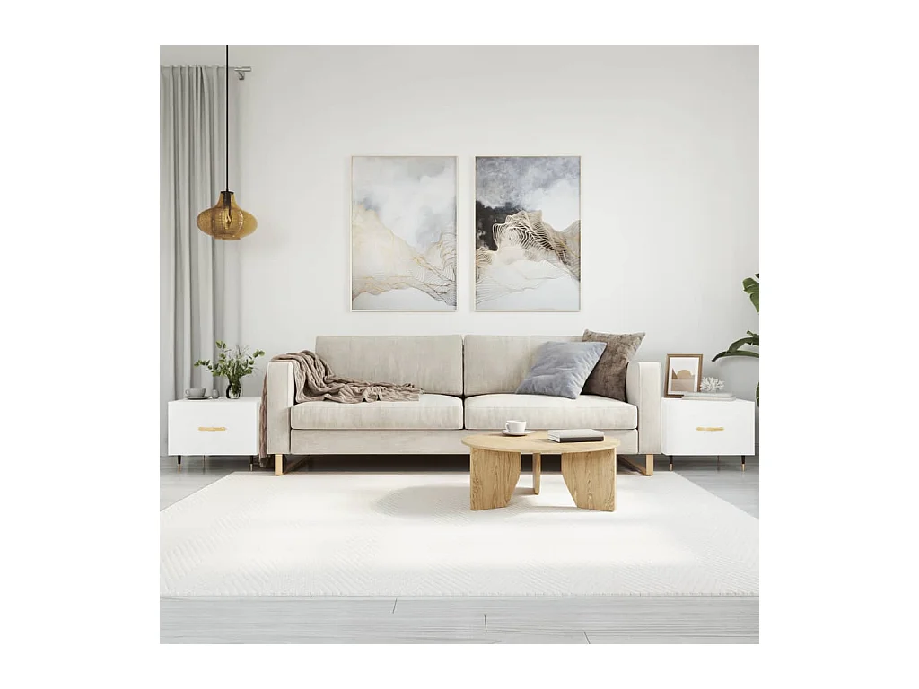 Goldene Couchtische, 2 Stück, weiß, 50 x 50 x 40 cm, Holzwerkstoff