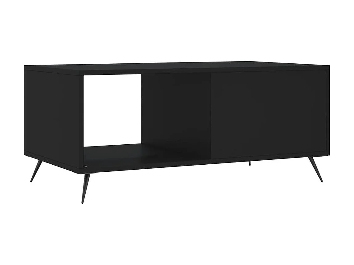 Table basse noir 90x50x40 cm bois d'ingénierie