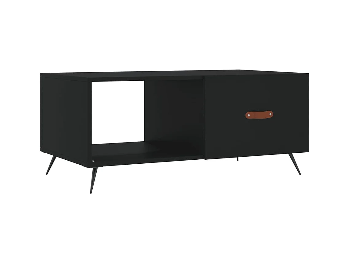 Table basse noir 90x50x40 cm bois d'ingénierie