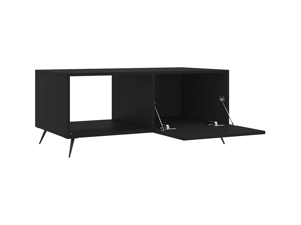 Table basse noir 90x50x40 cm bois d'ingénierie