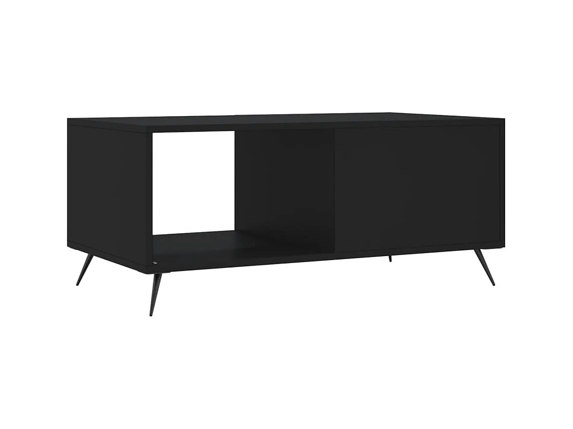 Table basse noir 90x50x40 cm bois d'ingénierie