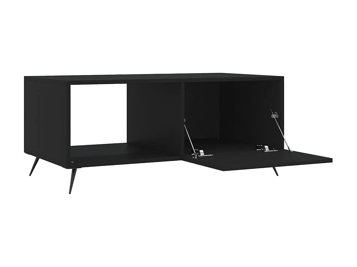 Gold Couchtisch schwarz 90x50x40 cm Holzwerkstoff