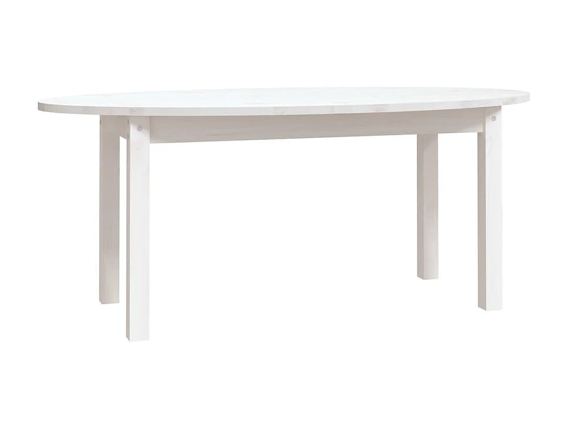 Gold Salontafel Wit 110x55x45 cm Massief grenenhout