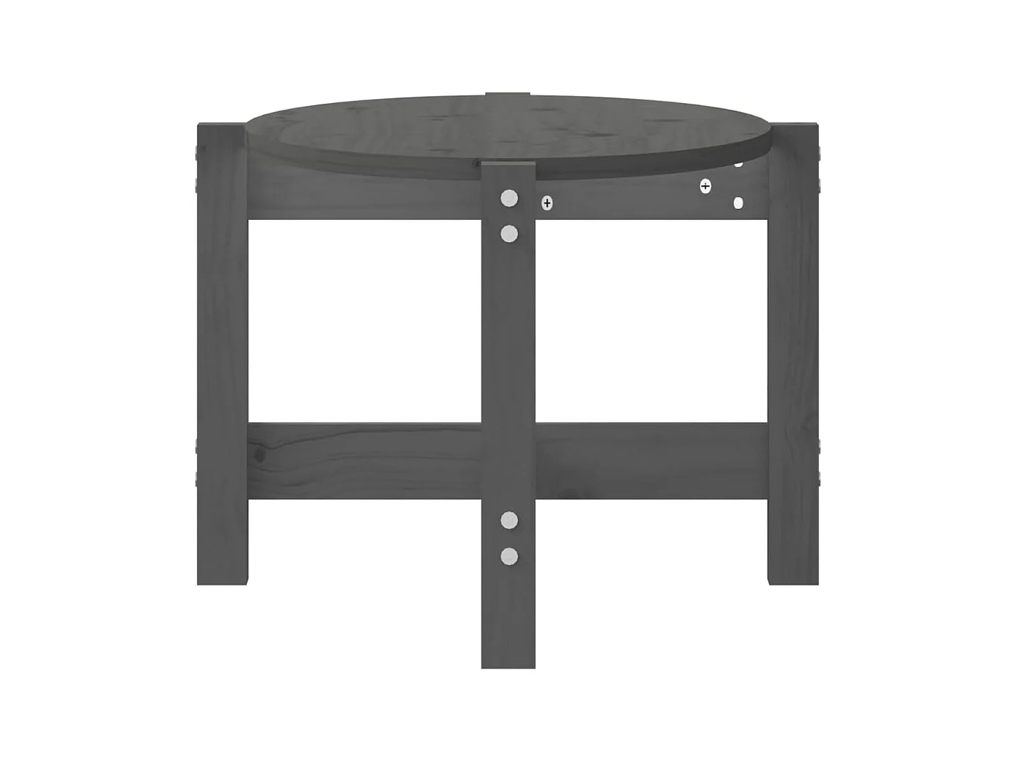 Table basse Gris 87x48x35 cm Bois massif de pin