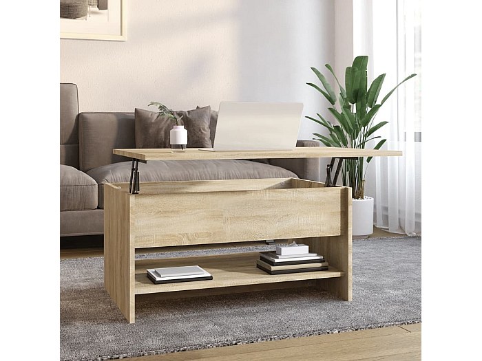 Salontafel (Bea) Sonoma eiken licht gezaagd breedte 100 cm diepte 54cm hoogte 43,5 cm