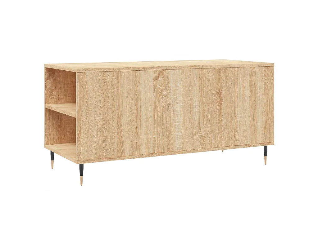 Tavolino in rovere Sonoma color oro 102x44,5x50 cm in multistrato