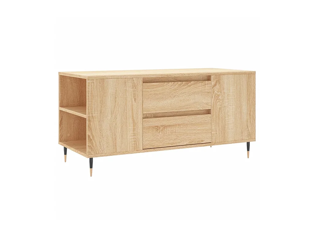 Table basse chêne sonoma 102x44,5x50 cm bois d'ingénierie
