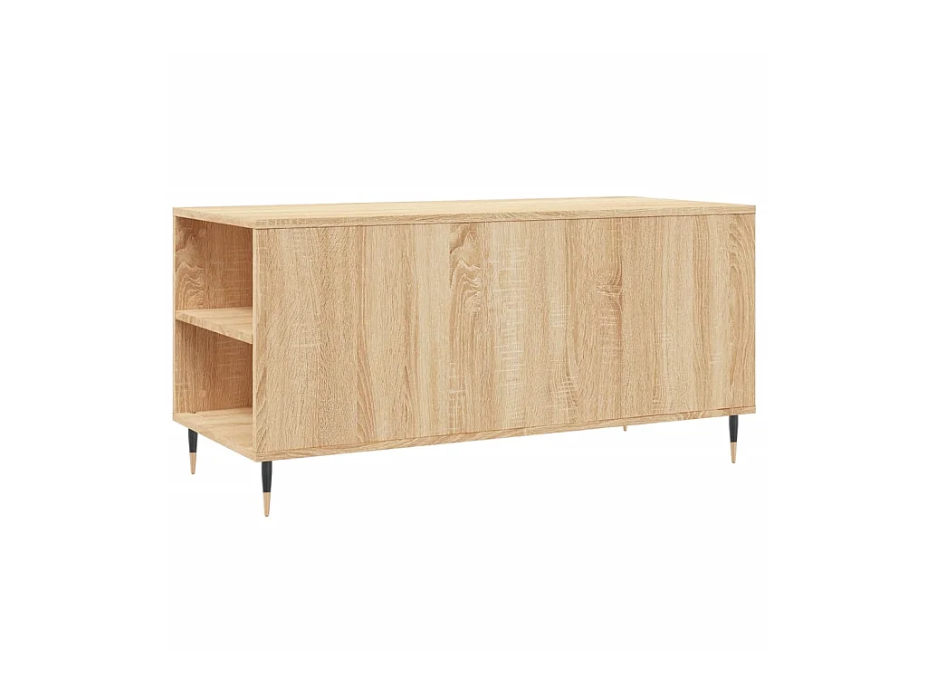 Table basse chêne sonoma 102x44,5x50 cm bois d'ingénierie