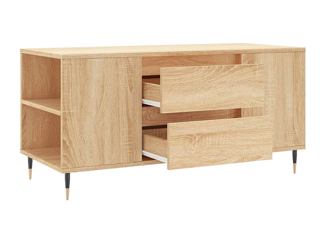 Table basse chêne sonoma 102x44,5x50 cm bois d'ingénierie