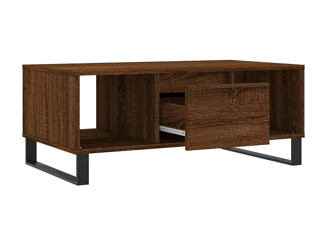 Table basse Chêne marron 90x50x36,5 cm Bois d'ingénierie