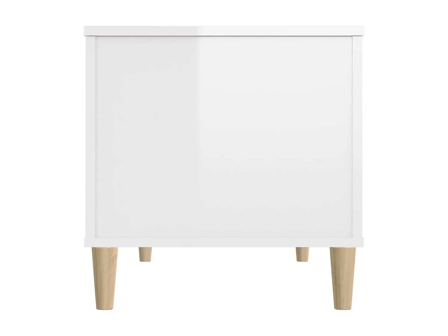 Mesa de centro dourada branco brilhante 90x44,5x45 cm Madeira trabalhada