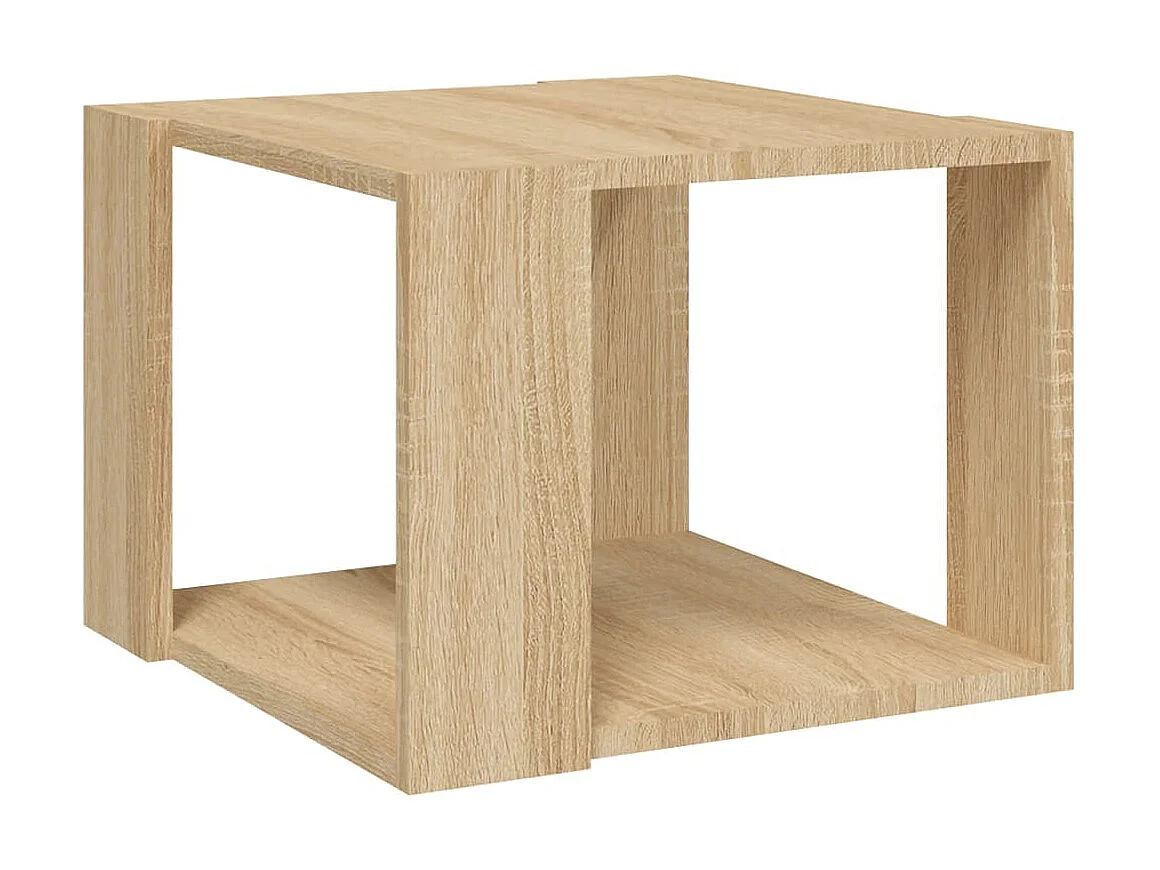 Mesa de centro Gold Roble Sonoma 40x40x30 cm Madera contrachapada