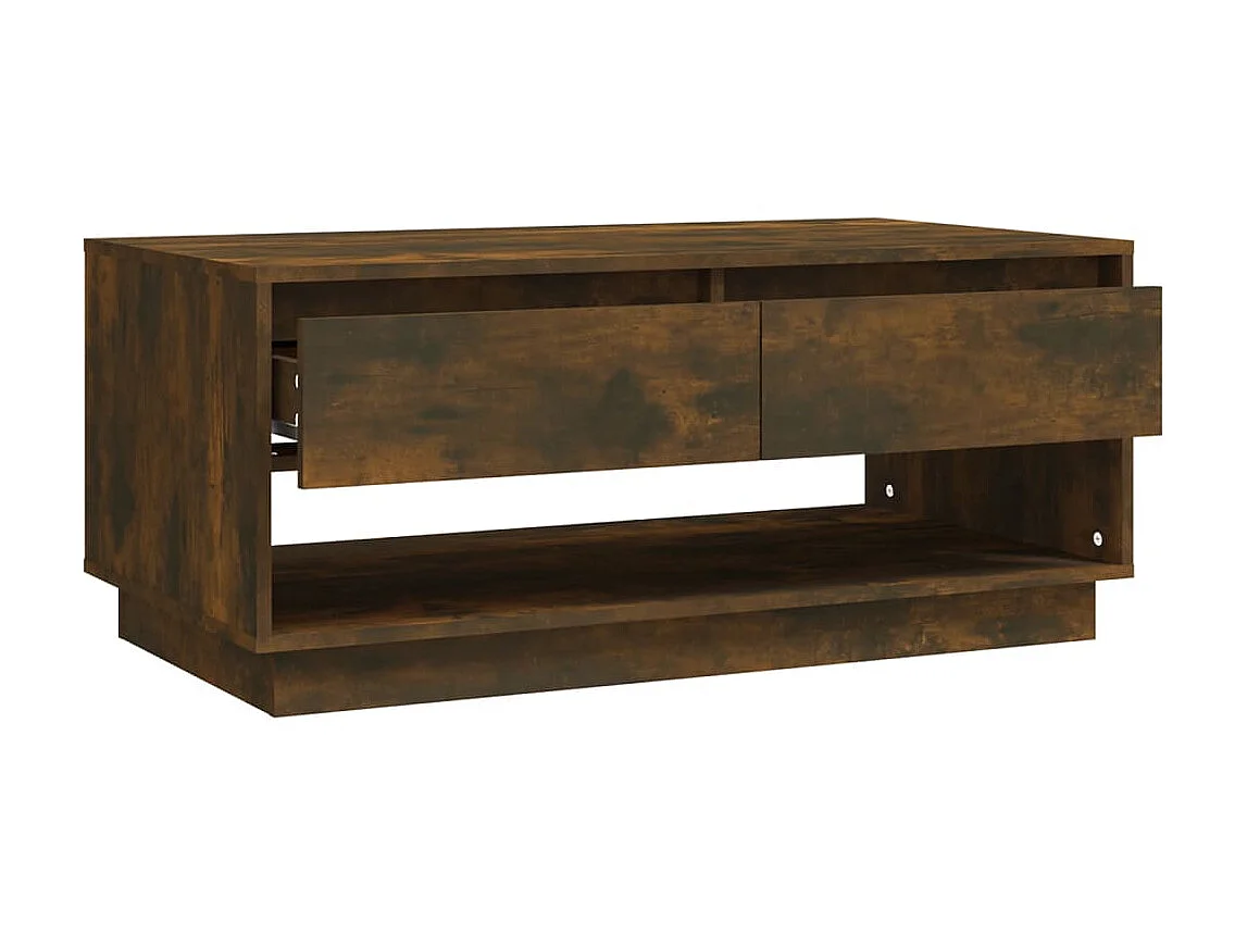 Mesa de centro dourada Carvalho fumado 102,5x55x44 cm Aglomerado