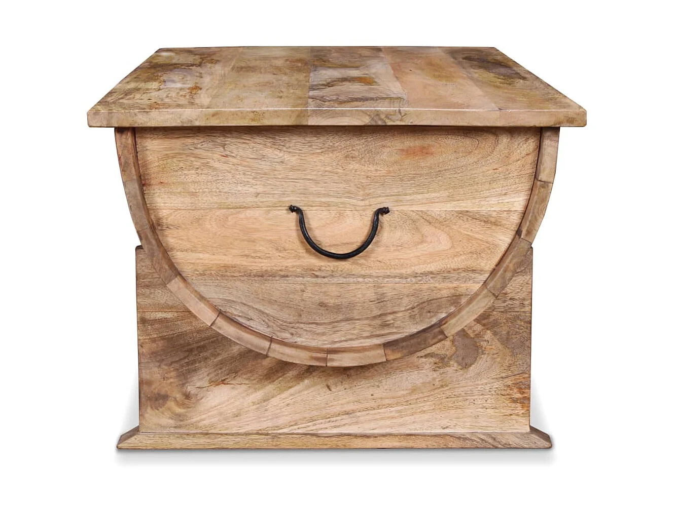 Mesa de centro dourada Madeira de mangueira maciça 88 x 50 x 40 cm