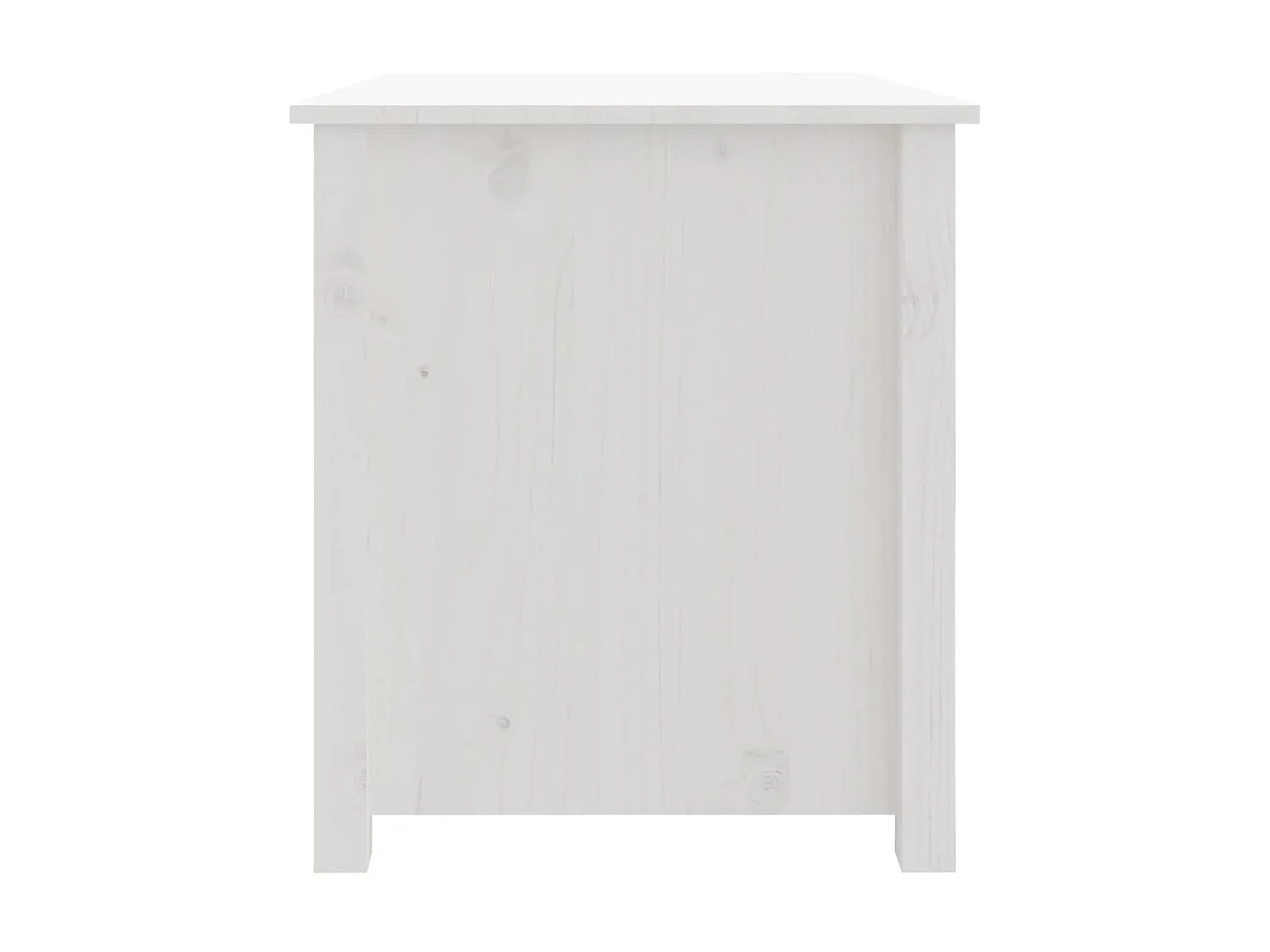 Table basse Blanc 71x49x55 cm Bois massif de pin