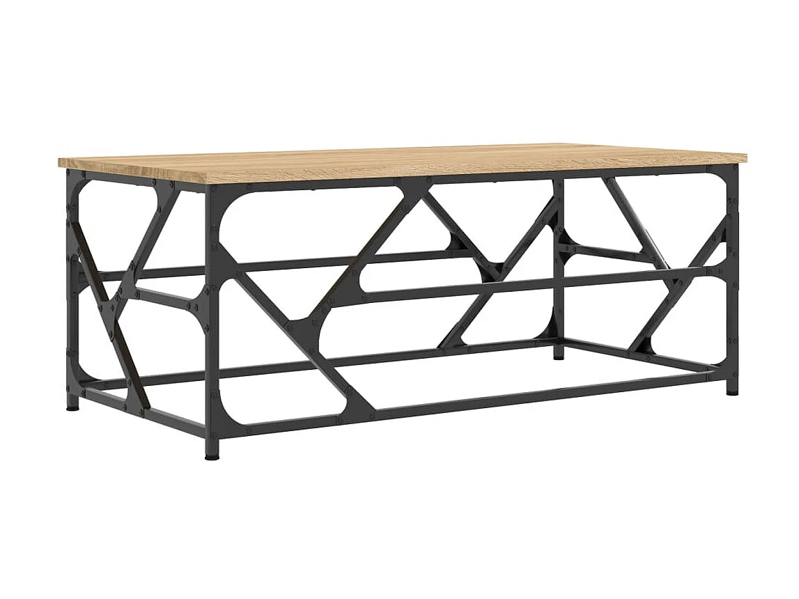 Gold Couchtisch Sonoma-Eiche 100x50x40 cm Holzwerkstoff
