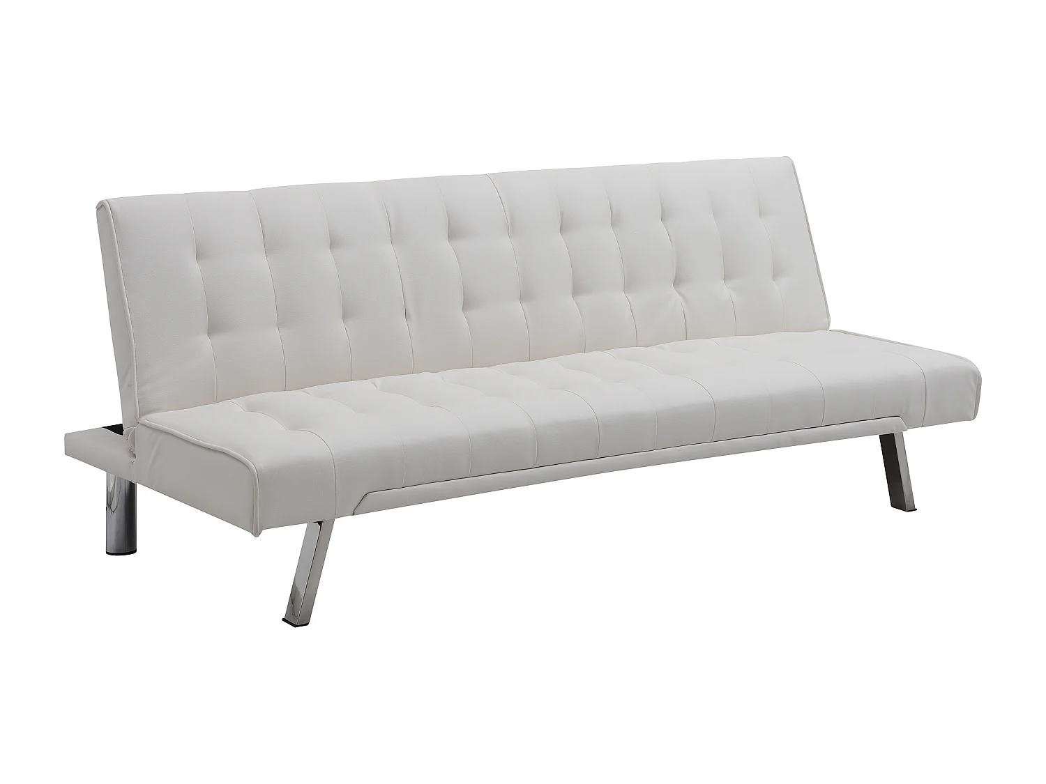 Divano letto clic clac in similpelle Bianco - GUILLAUME
