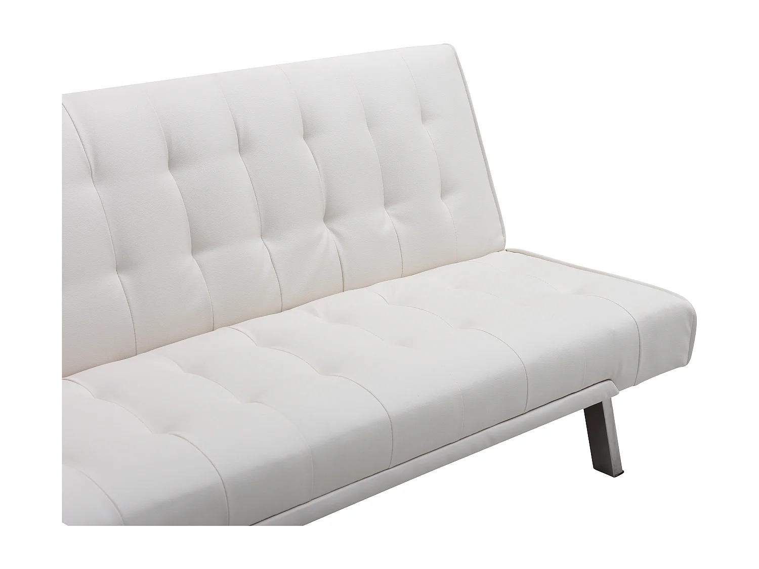 Divano letto clic clac in similpelle Bianco - GUILLAUME