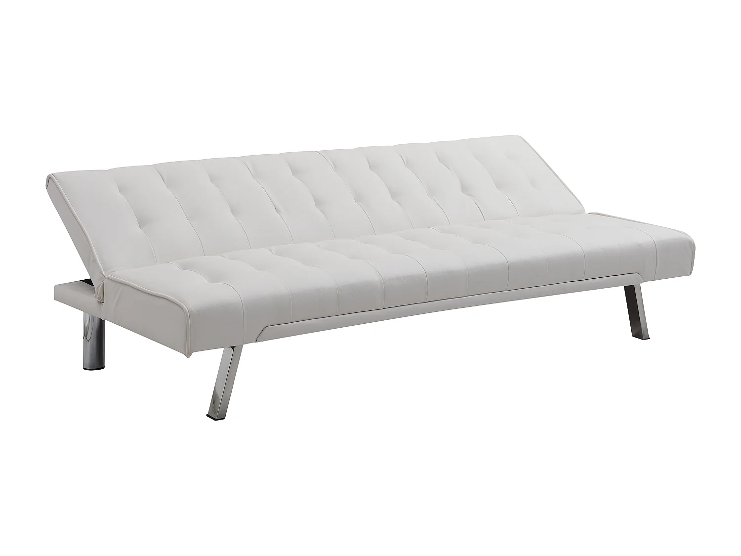 Divano letto clic clac in similpelle Bianco - GUILLAUME