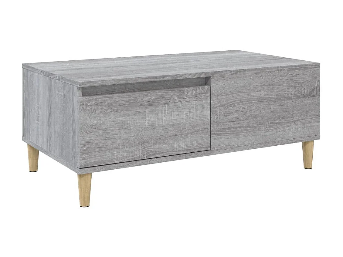 Gouden Sonoma grijze salontafel 90x50x36,5 cm Bewerkt hout