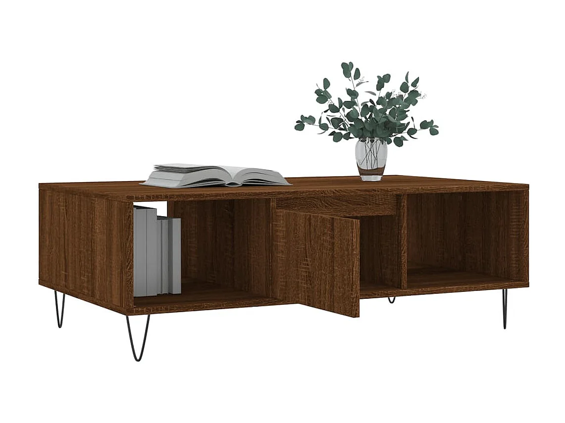 Tavolino in rovere Gold Brown 104x60x35 cm in multistrato