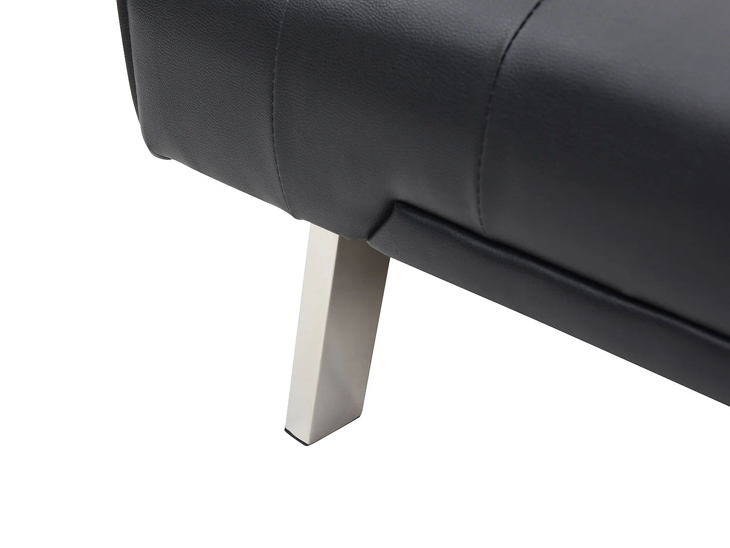 Divano letto clic clac in similpelle Nero - GUILLAUME