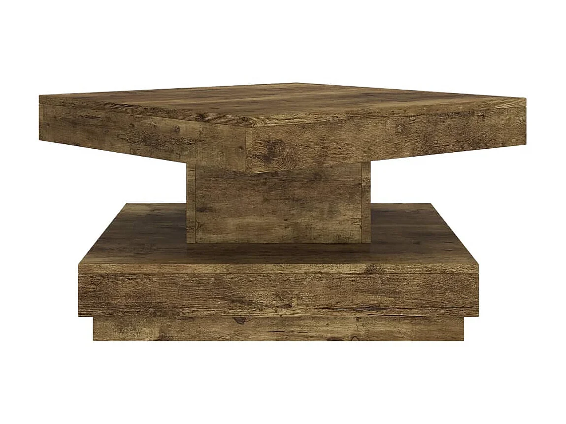 Mesa de centro Gold MDF marrón oscuro 60x60x35 cm