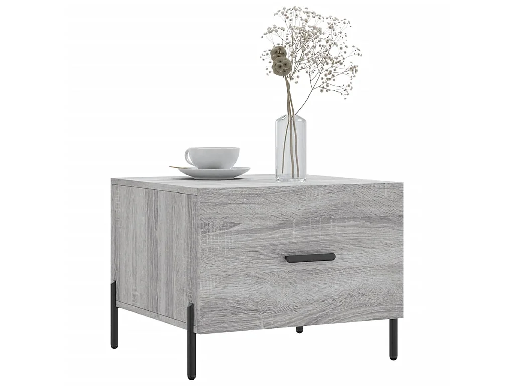 Tables basses 2 pcs sonoma gris 50x50x40 cm bois d'ingénierie