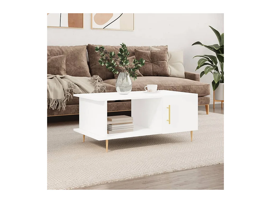 Gold Salontafel wit 90x50x40 cm samengesteld hout