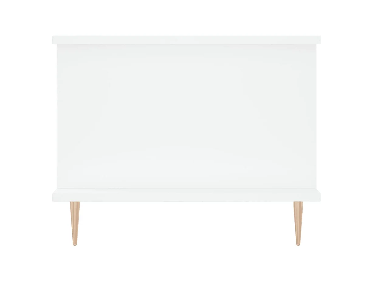 Table basse blanc 90x50x40 cm bois d'ingénierie