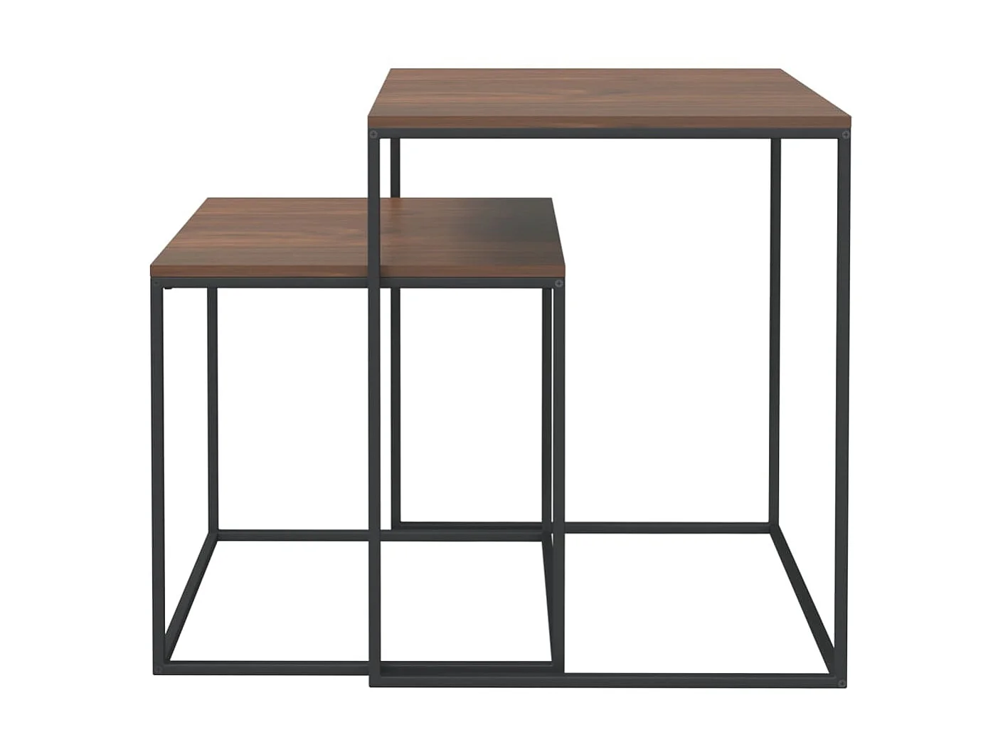 Goldenes 2-teiliges Couchtisch-Set aus Holz und Metall