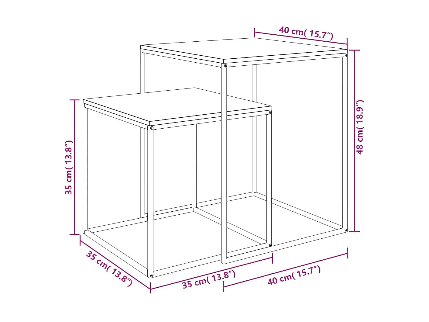 Goldenes 2-teiliges Couchtisch-Set aus Holz und Metall