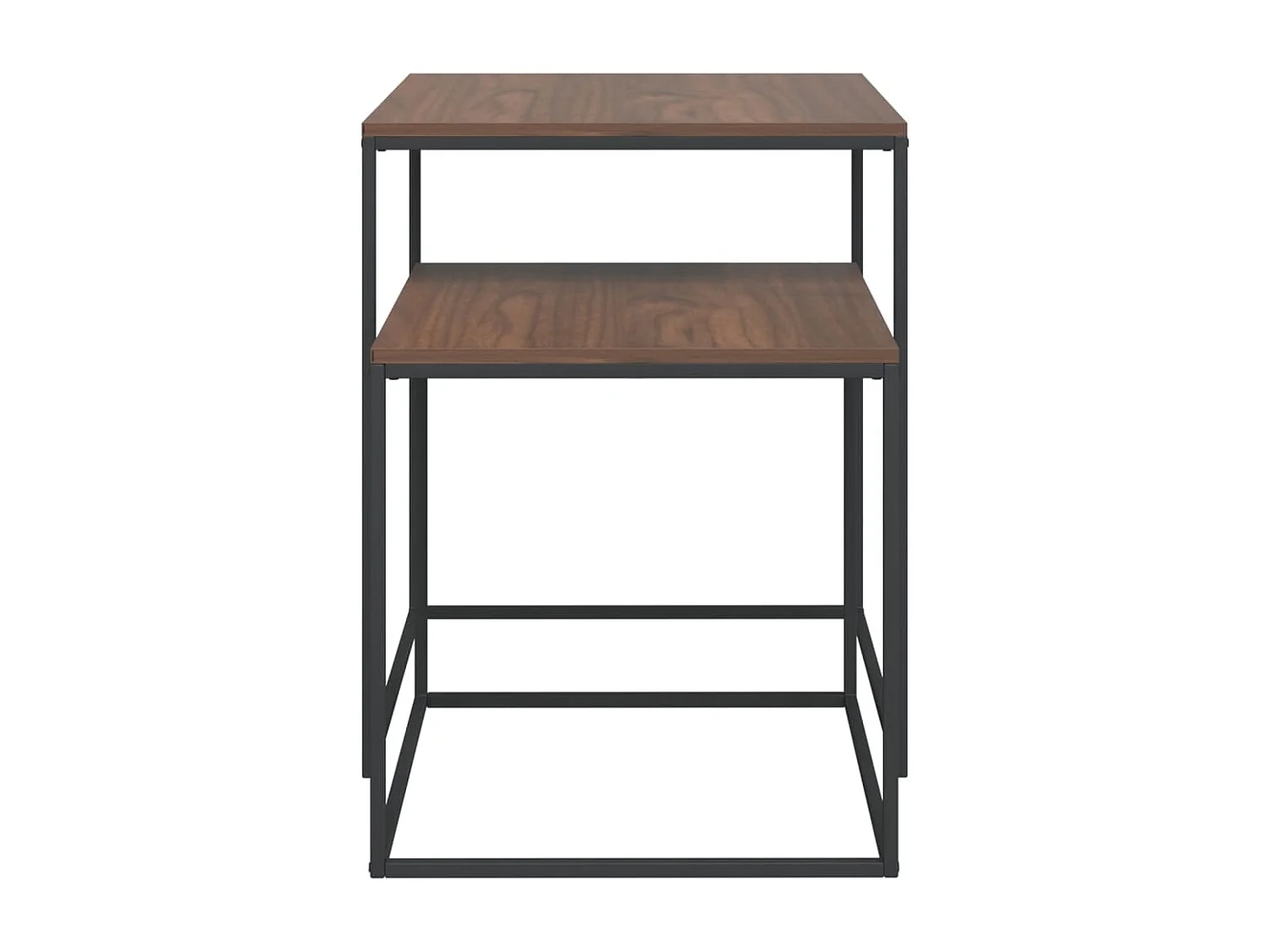 Ensemble de table basse 2 pcs Bois d'ingénierie et métal